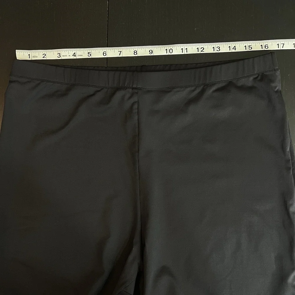 SKIMS Signature Mid Waist Swim Shorts Size 2X‎ Black Pool Resort Vacation
